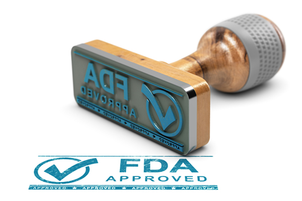 an FDA approval stamp