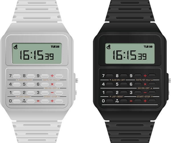 Calculator digital watches